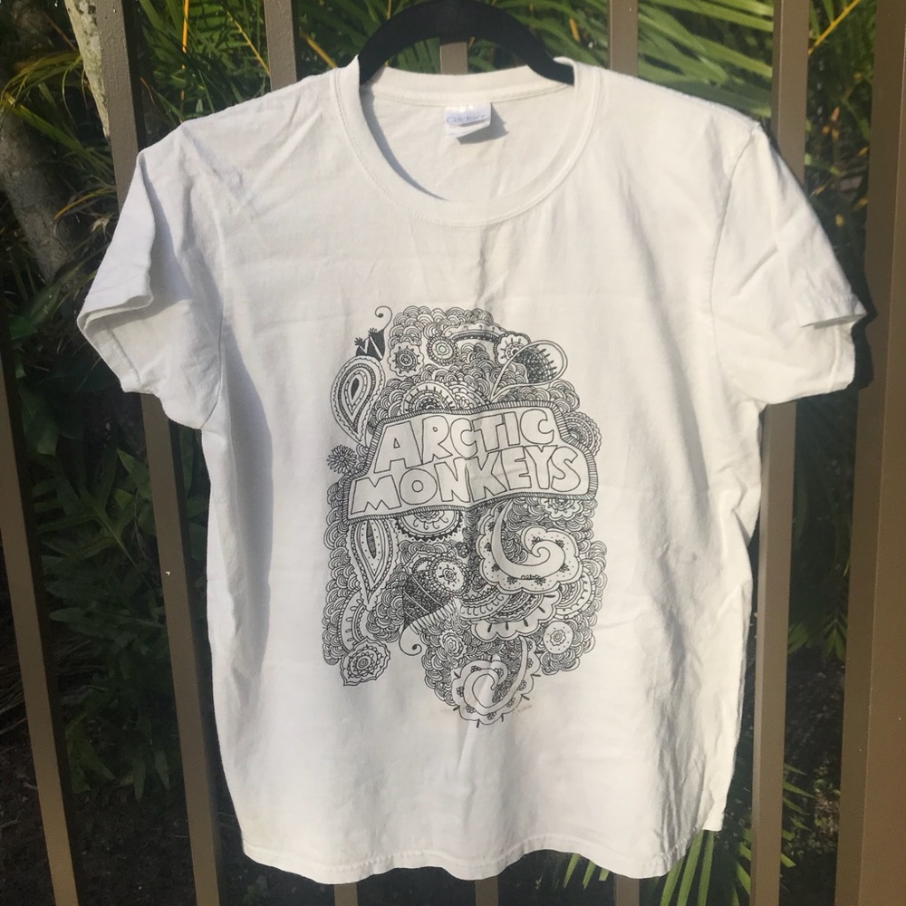 Arctic Monkeys white t-shirt